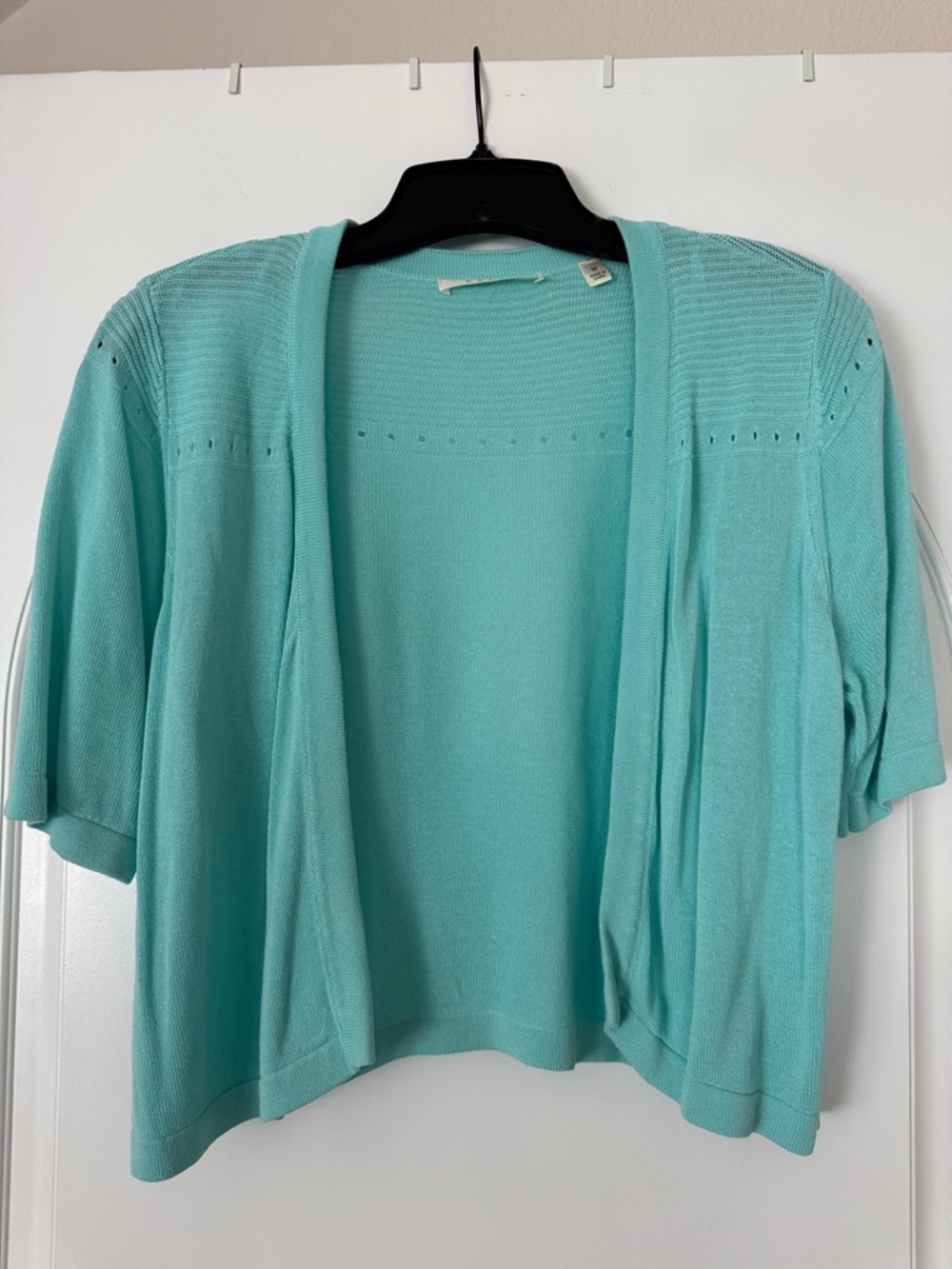Tiffany Blue Open-Front Women's Bolero Cardigan Sweater